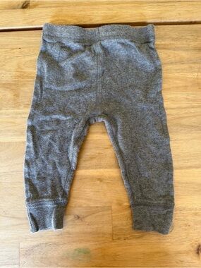Gerber Baby Gray Cotton Pants 6-9M Soft Lounge Joggers